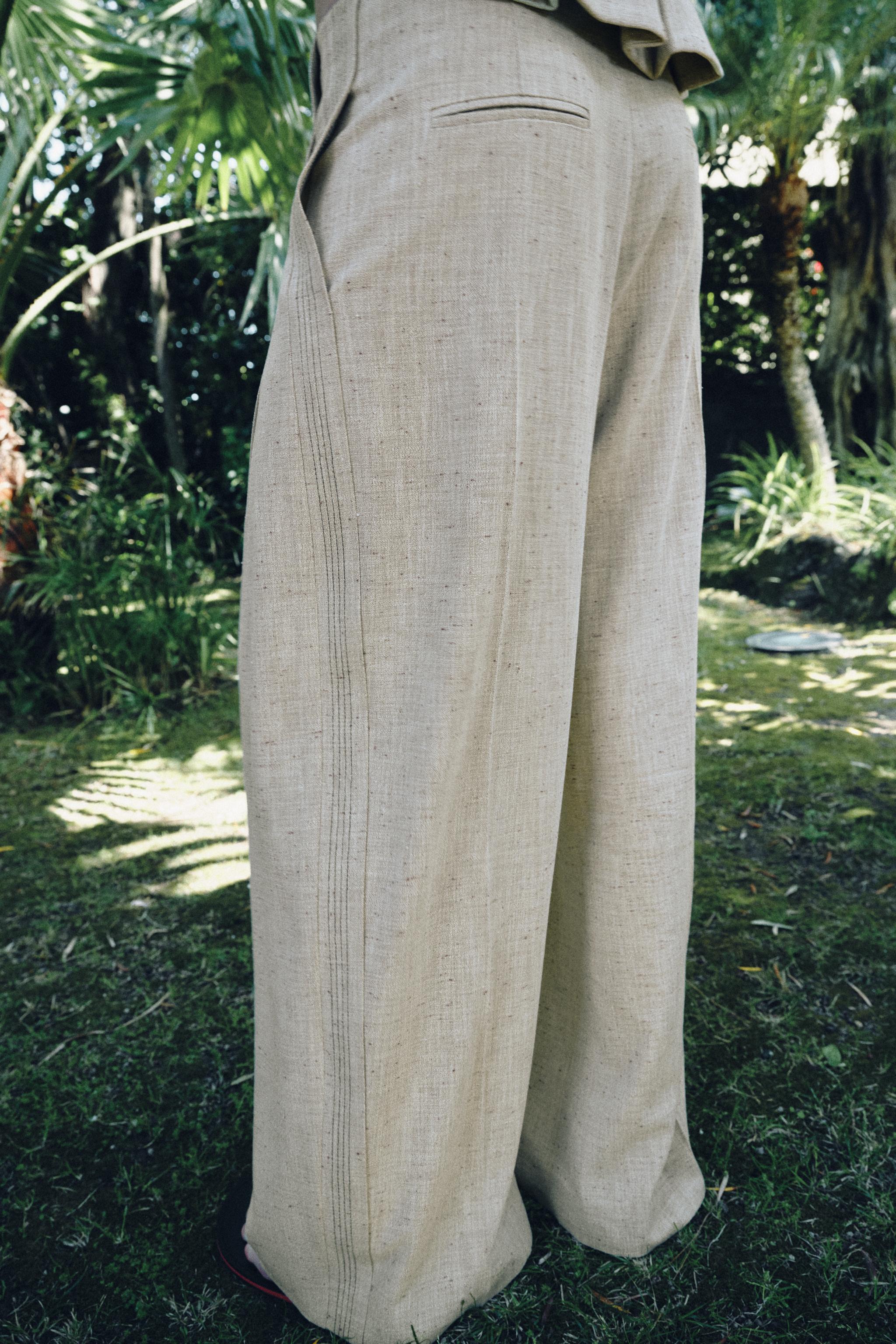 ZW COLLECTION TOPSTITCHED STRAIGHT LEG PANTS